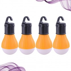 4 Pcs LED Camping Lantern Mini Tent Light Hanging Lamp