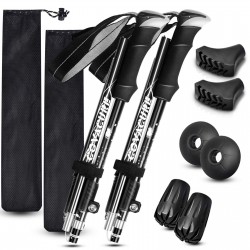 Hiking Poles Collapsible Trekking Poles Aluminum Alloy Hiking Sticks 2 pc Lig