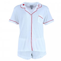 Women's Pointelle Short Sleeve Pajama Set
