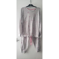 Women's Grey Pyjama Set Top & Bottoms Size 16/18