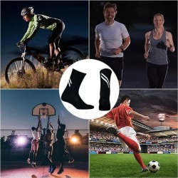 1/2Pairs Cycling Socks High Reflective Cycling Socks Night Safety Men Women Bicycle Sport Running Bike Socks Socks Ciclismo