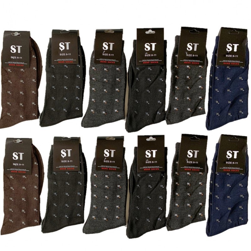 NEW 12 Pairs Mens Cotton Crew Fashion Casual Dress Socks Size9-11 10-13 SX-201