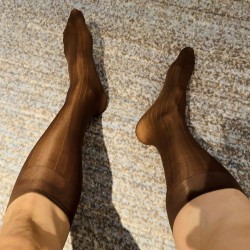 Men Stripes Ultra Thin Dress Socks Sheer Tube Style for Formal Occasions