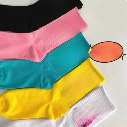 Colorful Letter Print Crew Socks | Unisex Cotton Streetwear Hip-Hop Athletic Socks