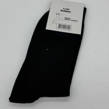 Ciorapi Men's 100% Performance Cotton Black Crew Socks Size L Made in Romania