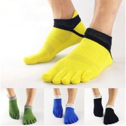 New Men's Socks Five Toe Socks Sports Socks Breathable Grid Cotton Socks Toe Socks