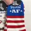 July 4th USA Knit Socks Size L Crew Happy Birthday America American AF/ 2 Pair