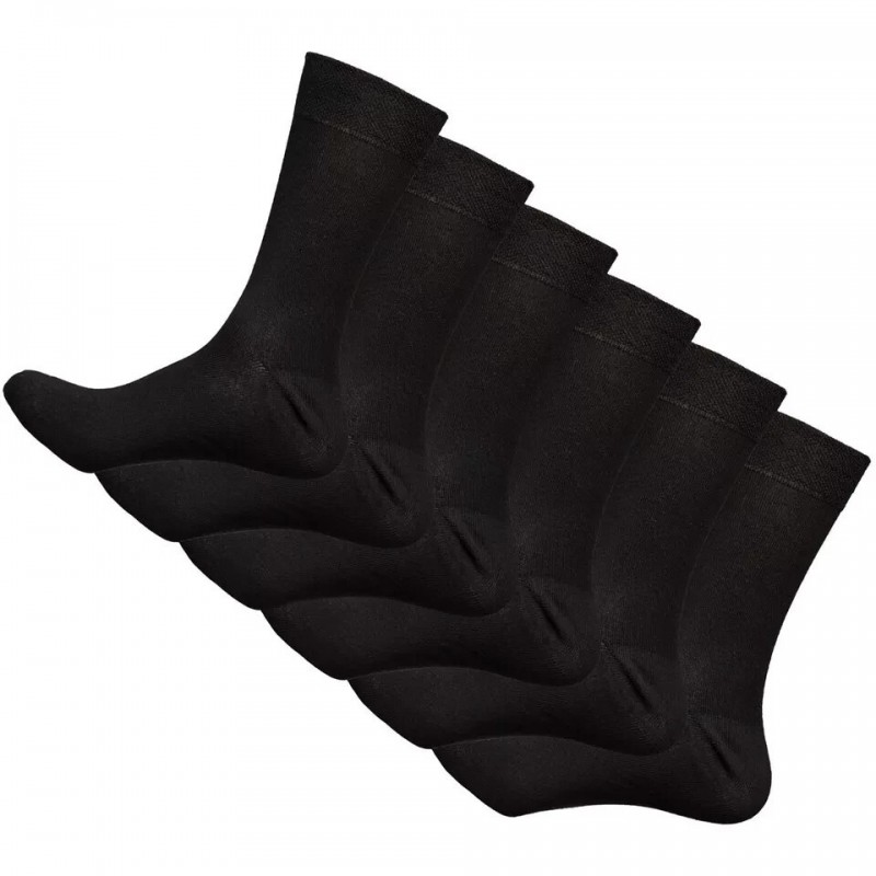 Big Foot Black Mens 100% Cotton Non Elastic Diabetic Socks Loose Grip 11-14