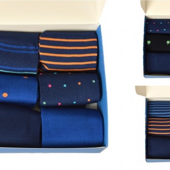 CIOCCA men's short low socks pack of 6 pairs of summer cotton socks with box ite