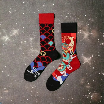 Dragon - Colorful Fashion ODD Socks Unisex Crew Socks UK 5-10