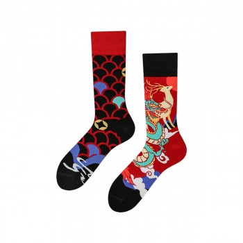 Dragon - Colorful Fashion ODD Socks Unisex Crew Socks UK 5-10