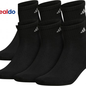 Men'S Socks, Athletic Cushioned Quarter 6-Pack, Ankle Fit with Arch Support