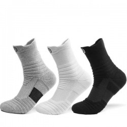 Men Thick Towel Bottom Breathable Sweat-absorbent Outdoor Sports Running Socks Elite Basketball Sports Socks