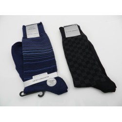 Perry Ellis Men's 2-Pk. Microfiber Patterned Socks