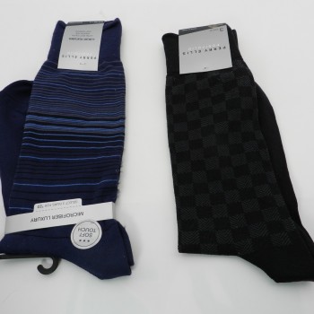 Perry Ellis Men's 2-Pk. Microfiber Patterned Socks