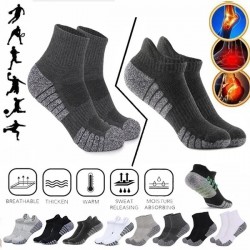 1/2 Pair Men's Women's Thick Bottom Sports Socks, Mid Tube/Short Tube Non-slip Sweat Absorbent Breathable Hiking Socks Ankle Socks,