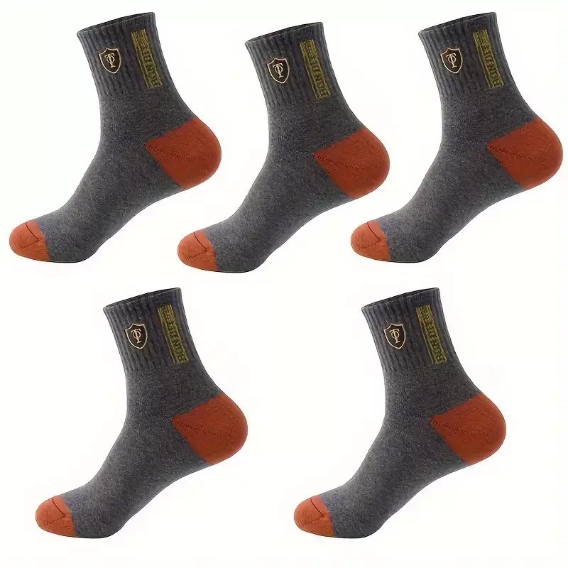 5 Pairs of Comfortable Casual Crew Soft Socks 27cm