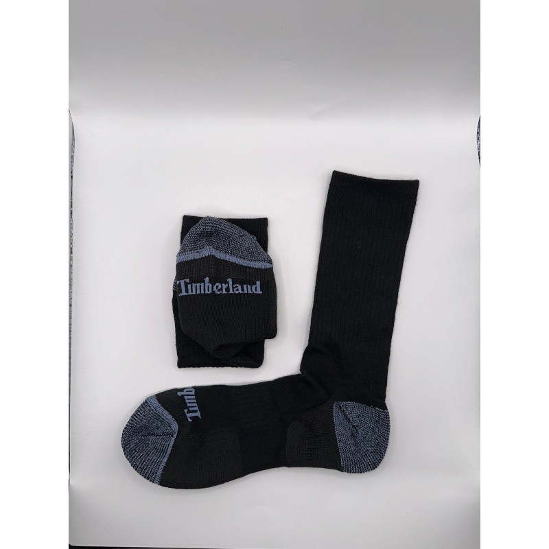 Timberland Unisex Cushioned Crew Socks 4 Pairs - Wool Blend, Thermal Large