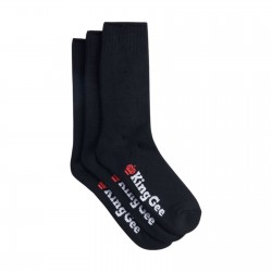 12 X Kinggee Men's Bamboo Black Work Socks 7-12