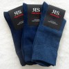 3 Pairs of Men's Socks without Elastic with lots of cotton wide soft edge 3 shades of blue