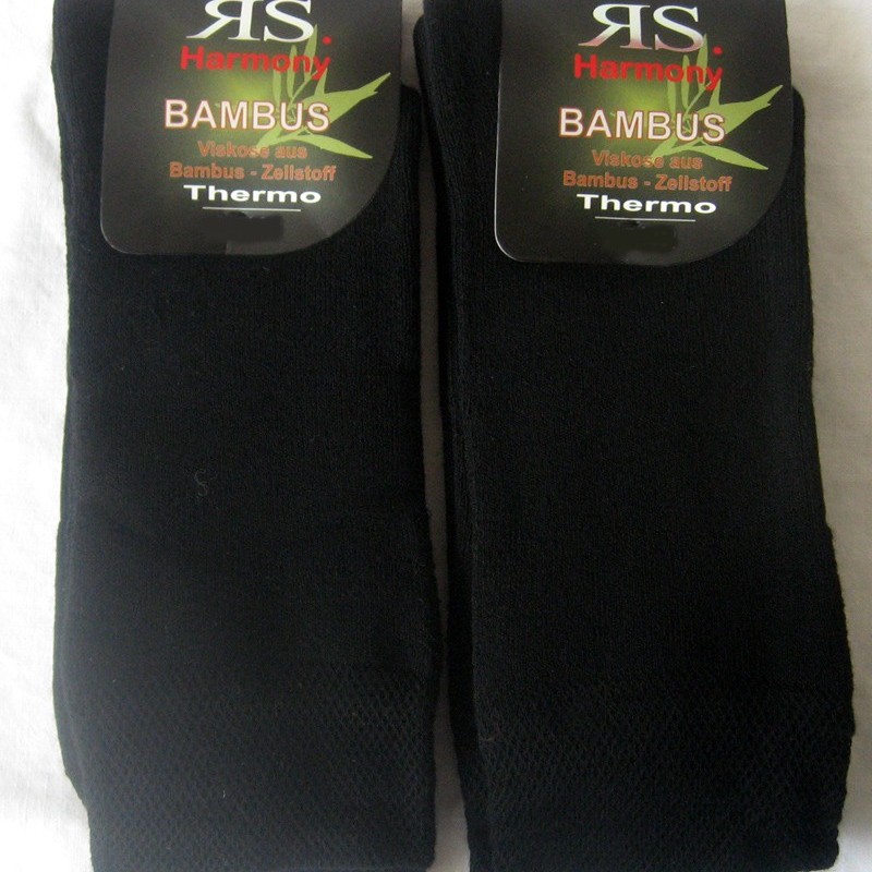 2 Pair Men's Thermal Bamboo Socks Winter Socks Extra Warm Black 39 To 46