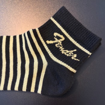 FENDER GUITAR MENS CREW SOCK ~ PAIR NOVELTY RETRO ADULT OS LOW CUT SOCKS