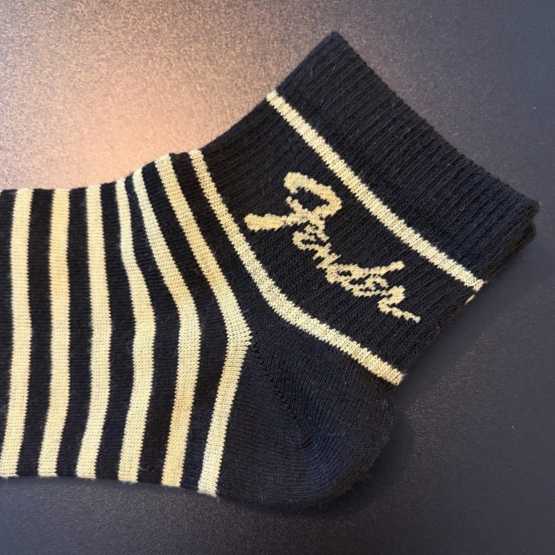 FENDER GUITAR MENS CREW SOCK ~ PAIR NOVELTY RETRO ADULT OS LOW CUT SOCKS