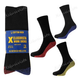 Mens work socks heavy duty Work Socks Winter Warm Thick Contrast Heel Toe 6-11
