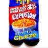Odd Sox Mac N Cheese Crew Socks Mens Womens Chee-Z Food Novelty Graphic Blue