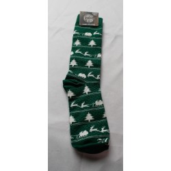 Crescent Sock Co. Men's Holiday Transit Crew Socks ZG3 Sleigh Green Size 8.5-12