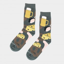 Bavarian Caps Socks Brotzeit Unisex Casual Socks Allover Print Logo Novelty