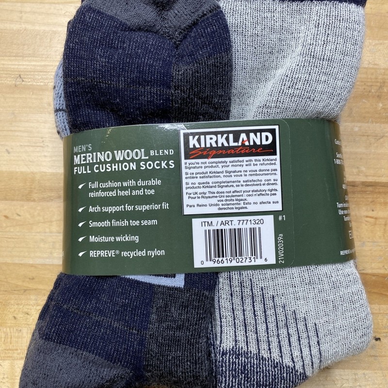 Kirkland Signature Outdoor Socks for Men, Size 7-13 - 7771320