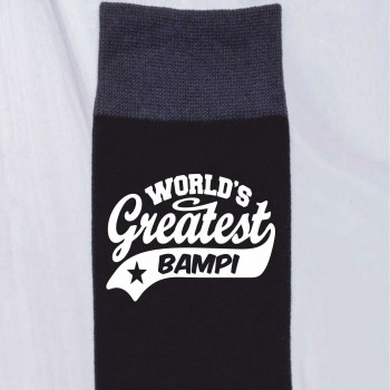 Greatest Bampi Men's Black Socks Novelty Birthday Fathers Day Gift