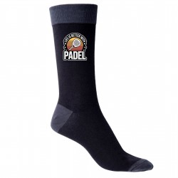 Father's Day Padel Life Is Better Men's Black Socks Fun Birthday