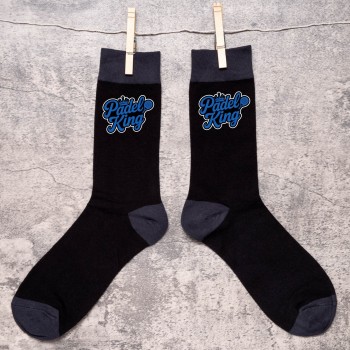 The Padel King Men's Black Socks Fun Birthday Gift For Dad