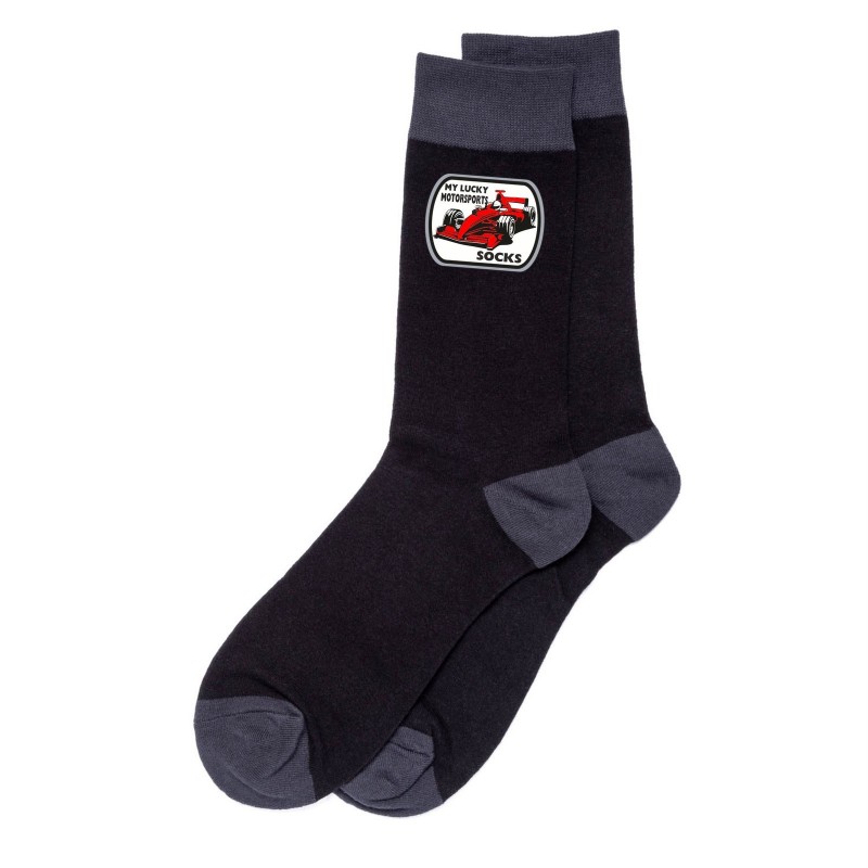 My Lucky Motorsports Men's Black Socks Fun Father's Day Gift