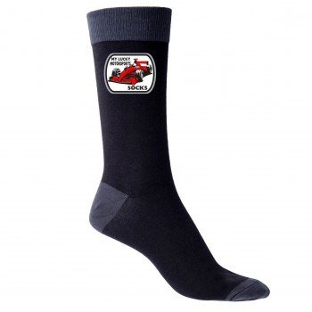 My Lucky Motorsports Men's Black Socks Fun Father's Day Gift