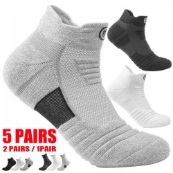 Fashion Basketball Socks Thick Towel Bottom Mid-Calve Running Outdoor Socks Sports Socks Sweat-absorbing Breathable Socks for Men