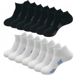 Men Short Socks Casual Cotton Socks Ankle Athletic Running Socks Low Cut Sports Tab Socks for Men and Women 1-5 Pairs
