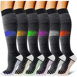 Compression Socks 15-30 MmHg Is Best Athletic&Medical for Men & Women Running Flight Travel Nurse(S-XL)