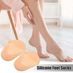 1Pair Breathable Moisturizing Socks No Show Liner Silicone Socks Gel Socks For Foot Skin Crack Prevention Dead Skin Removal Foot Care