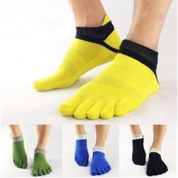 New Men's Socks Five Toe Socks Sports Socks Breathable Grid Cotton Socks Toe Socks