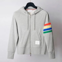 Color Block Zip Up Hoodie Men's Casual Sportswear Jacket Pullover
