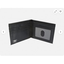 Canvas Bi-Fold Wallet Mustaches White/Black (US IMPORT)