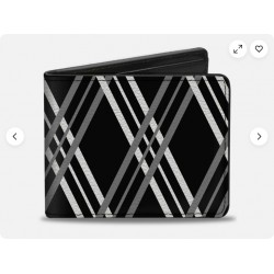 Bi-Fold Wallet Zig Zag Black/Gray/White (US IMPORT)