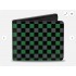 Bi-Fold Wallet Checker Black/Gray/1 Green (US IMPORT)