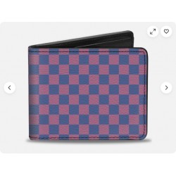 Bi-Fold Wallet Checker Baby Pink/Baby Blue (US IMPORT)