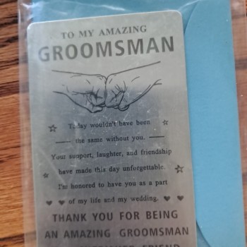 Wallet Card for Groomsmen Wedding Gifts Metal Size Card