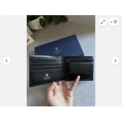 Ettinger hand-crafted leather wallet / black / New with box