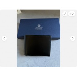 Ettinger hand-crafted leather wallet / black / New with box